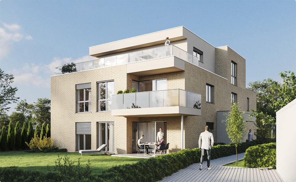Quartier_5FH_Bauhaus-Stil_Ehlershausen_Tageslicht_Garten